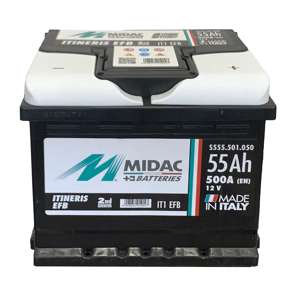 Аккумулятор 6СТ-55 MIDAC ITINERIS EFB START STOP, 12V, 55Ah, R,  EN500А - фото 2
