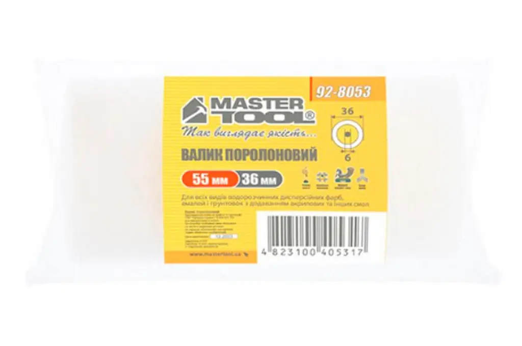 Малярний валик мольтопрен Mastertool 6 х 35 х 50 мм (в упаковці 10 шт.) - фото 3