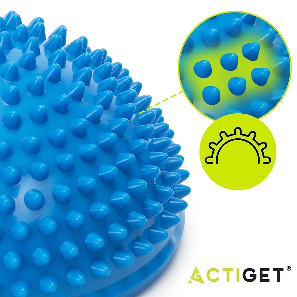 Півсфера масажна балансувальна Actiget Balance Pad 16 см 2 шт масажер для ніг, стоп ACT0117 Blue - фото 7