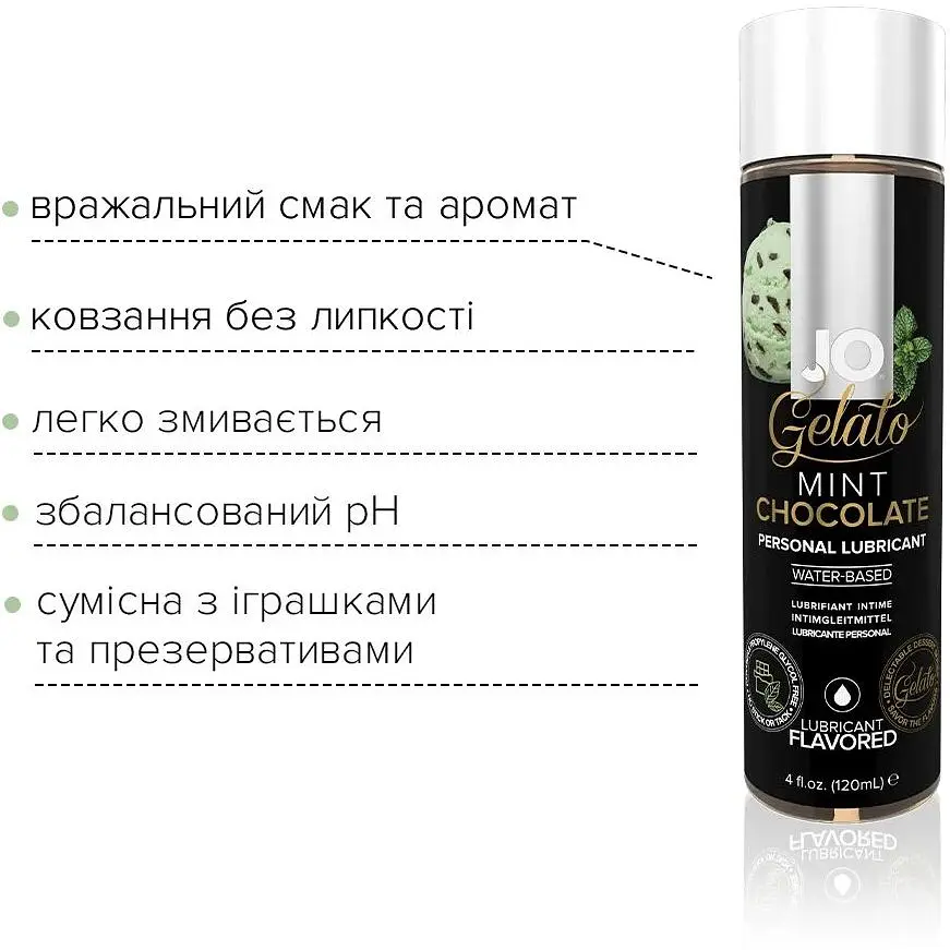 Змазка на водній основі System JO Gelato Mint Chocolate (120 мл) - фото 3