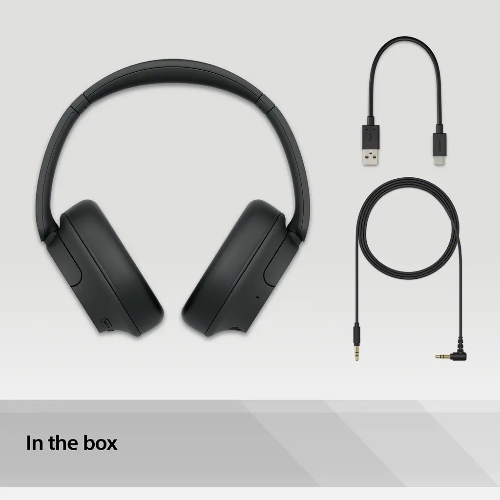 Наушники Over-ear WH-CH720N BT 5.2, ANC, SBC, AAC, Wireless, Mic, Черный Sony teh0013180 - фото 3