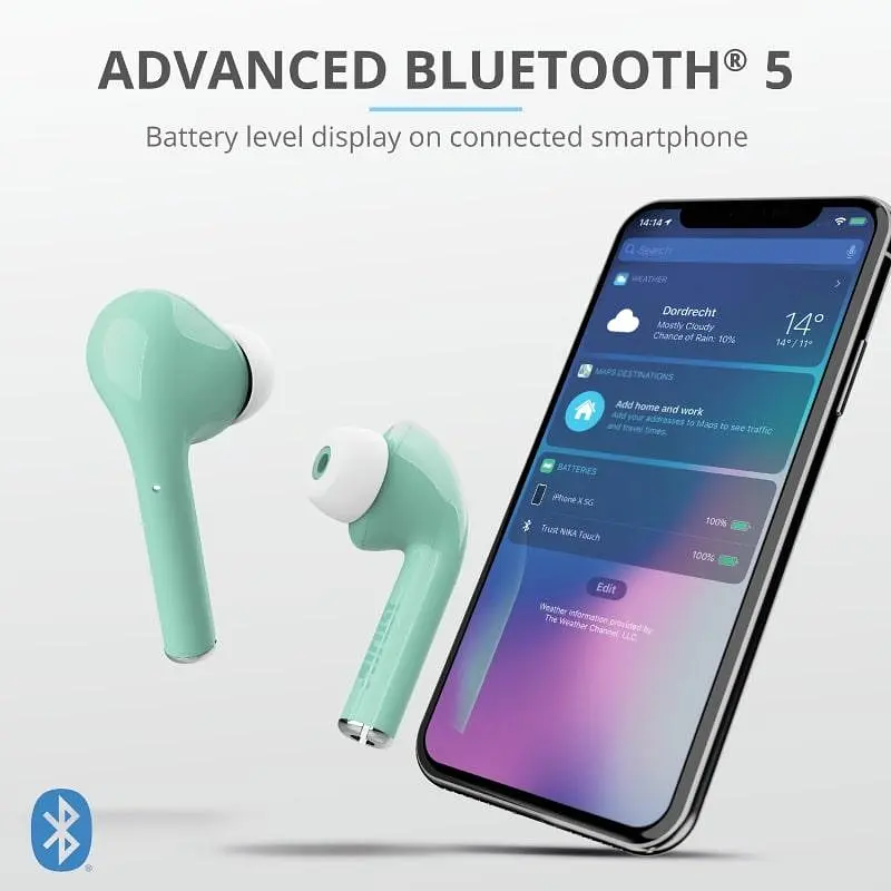 Наушники Trust Nika Touch True Wireless Mic Mint (23703_Trust) - фото 9