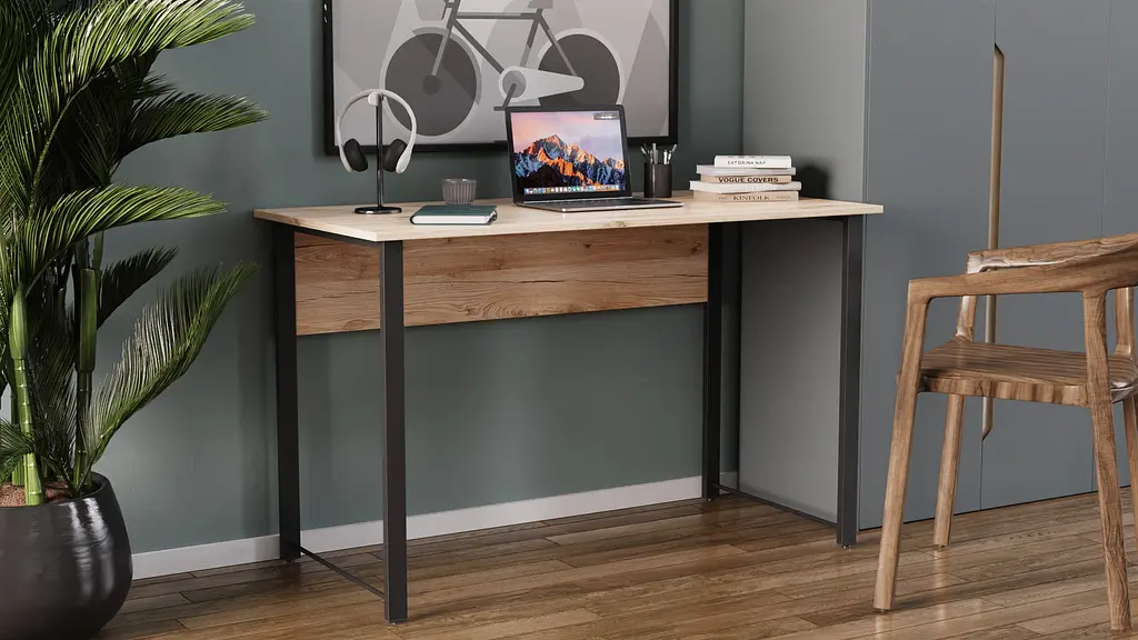 Компьютерный стол Ferrum-decor Курт 75x100x60 черный ДСП Дуб Сан-Марино 16мм (FRD-102024) - фото 8