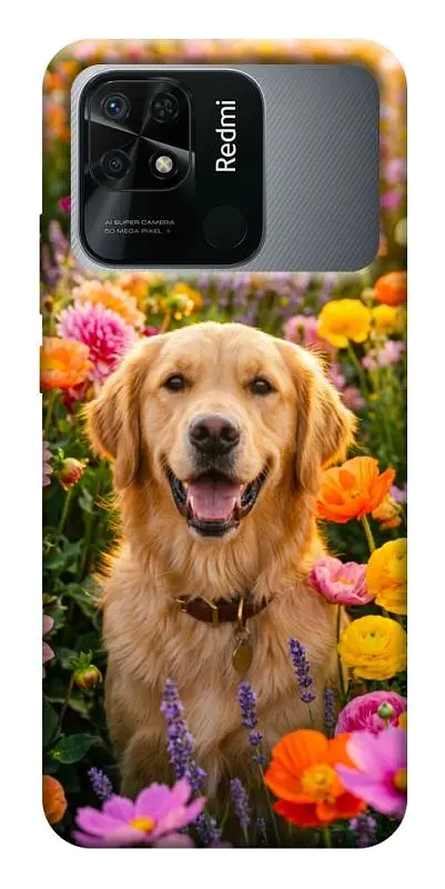 TPU чохол Demsky Flowery labrador для Xiaomi Redmi 10C