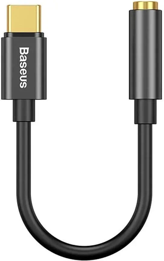 Кабель адаптер Baseus L54 Type-C AUX 3.5 мм чорний (CATL54-01) - фото 3