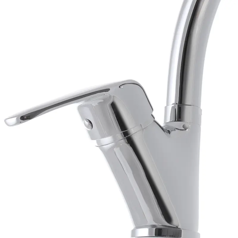 Смеситель для кухни Haiba Magic 011 с черной ручкой HB0676 Хром - фото 3