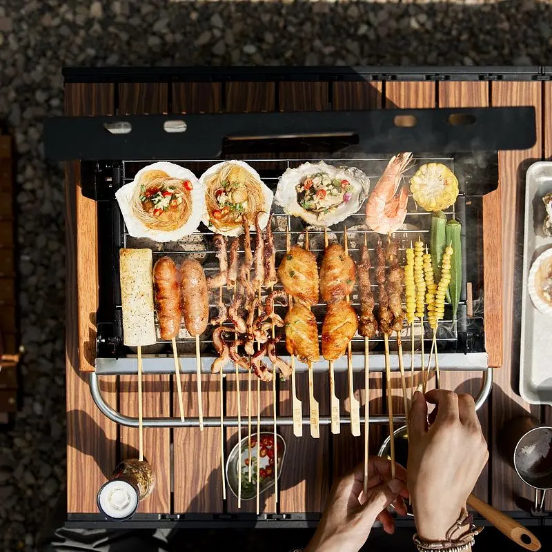 Портативный гриль для столешницы Naturehike CNK2300CJ010 металлик - фото 4