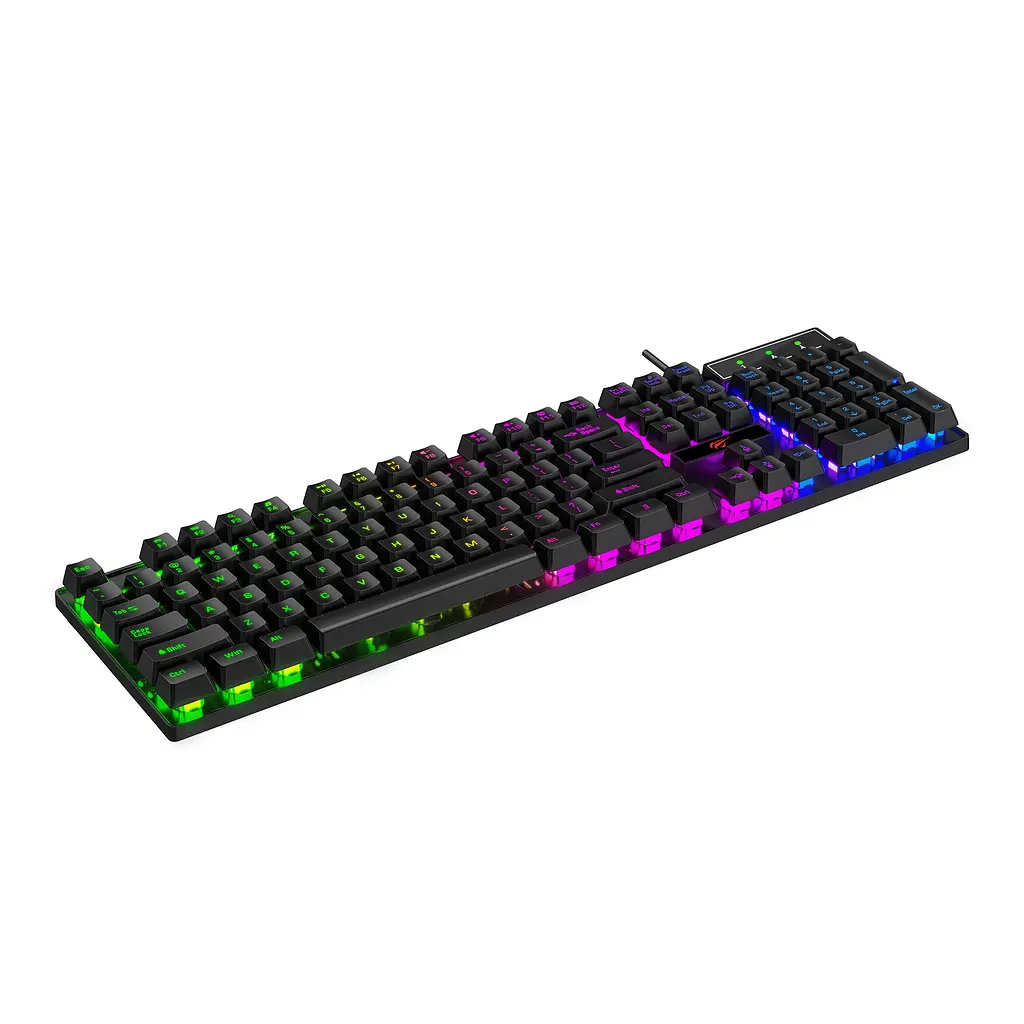 Мембранна ігрова клавіатура дротова HAVIT HV-KB101L RGB Black HAVIT (27972-000) - фото 4