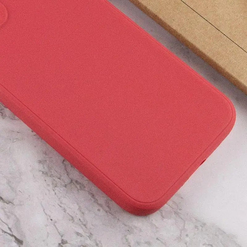 Силіконовий чохол Candy Full Camera для Apple iPhone 12 (6.1) Червоний / Camellia - фото 3