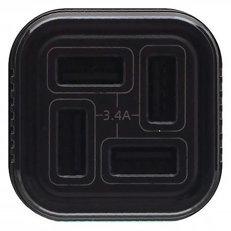 Мережевий зарядний пристрій 4USB Hoco C84A 3.4A Black - фото 4