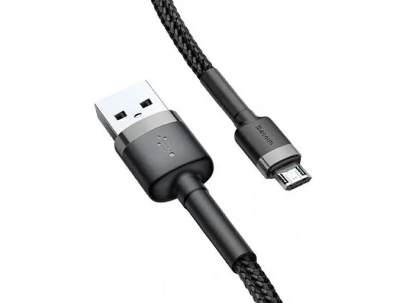 Кабель BASEUS Cafule USB Micro 1.5A 2M Black-Grey - фото 3