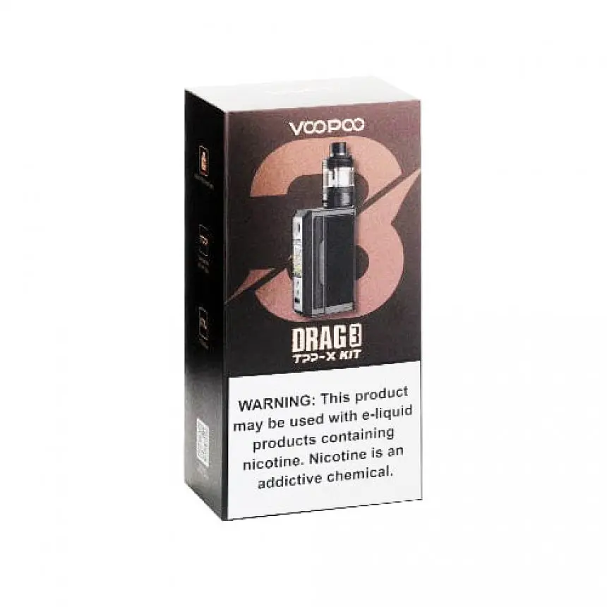 Электронная сигарета VooPoo Drag 3 177W with TPP-X Tank Kit Black-Umber (10238) - фото 3