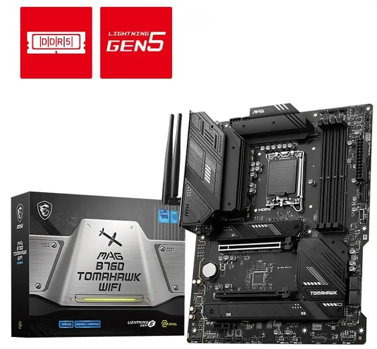 Материнська плата MSI MAG B760 TOMAHAWK WIFI (MAG B760 TOMAHAWK WIFI) (Socket 1700, Intel B760, ATX) Б/в - фото 5