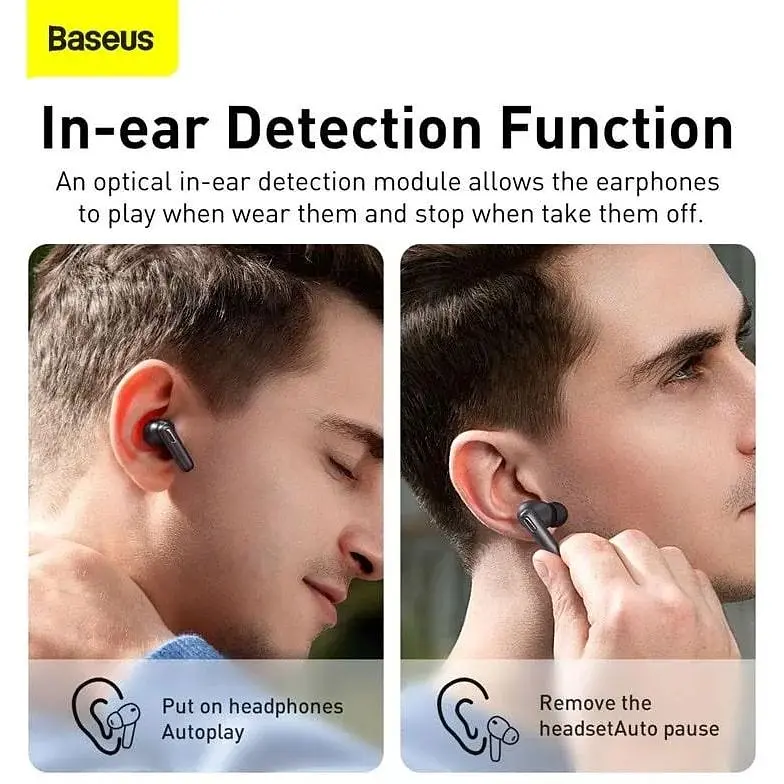 Наушники Bluetooth Baseus Simu ANC S2 (NGS2-0G) серые - фото 7