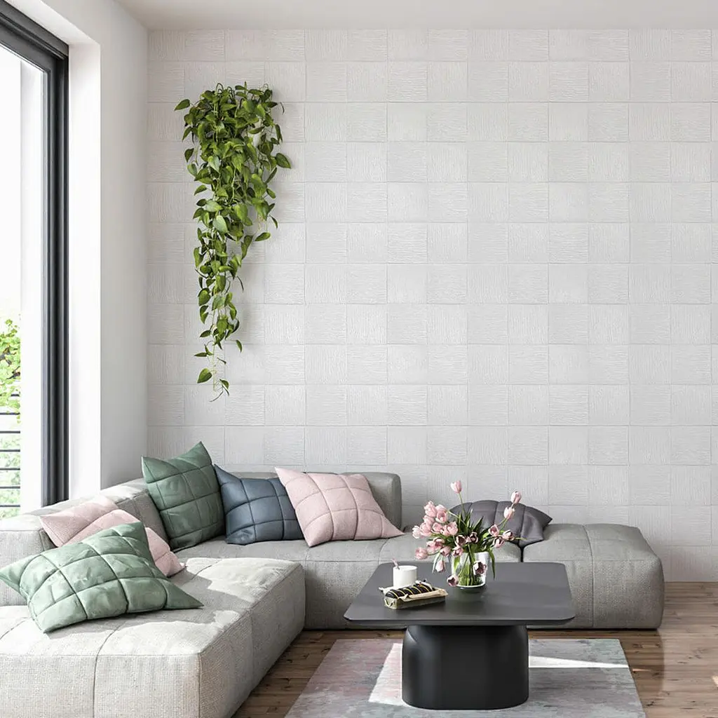 Самоклеюча декоративна стельова стінна 3D панель Sticker Wall 700x700x5мм 185 SW-00000490 - фото 5