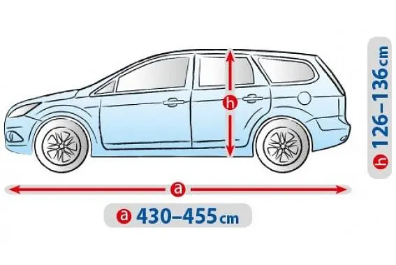 Тент автомобільний для Хечбека / Універсалу Kegel-Blazusiak L2 430-455 х 126-136 см Basic Garage (5-3958-241-3021) - фото 2