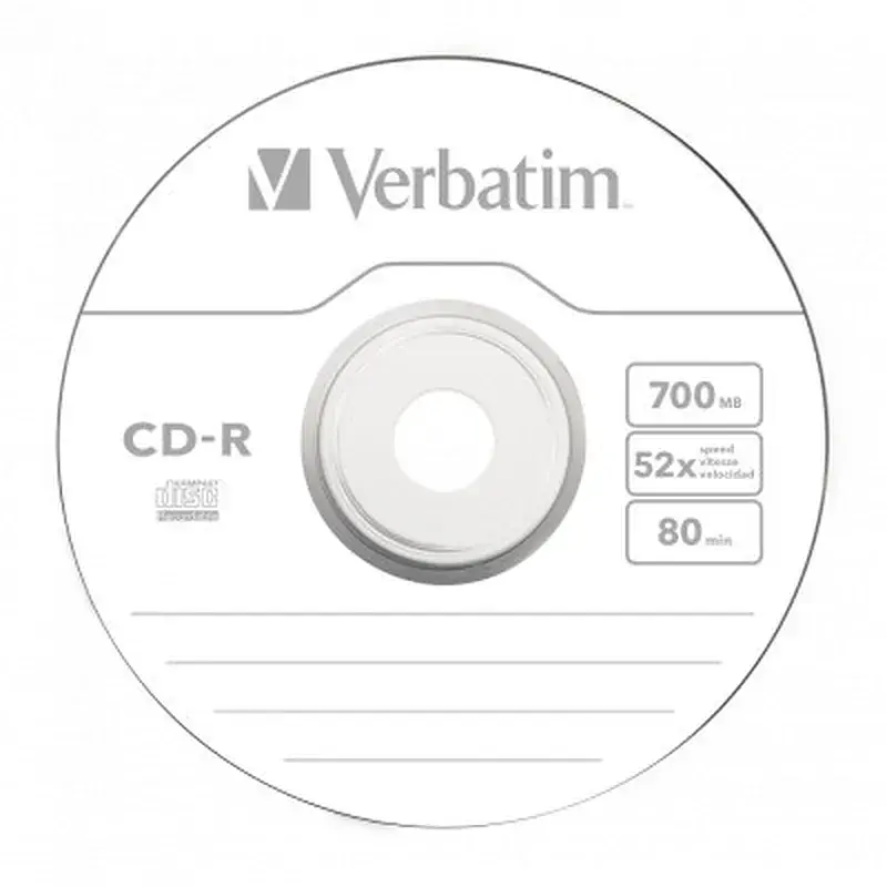Диск CD Verbatim CD-R 700Mb 52x Spindle Wrap box Extra (43725) - фото 4