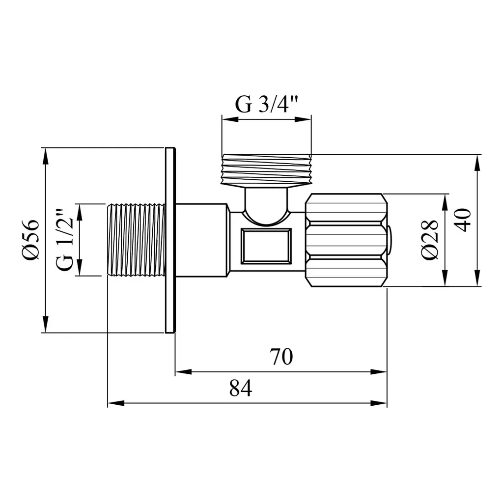 Кран приладовий Kroner KRP Eckventil C402 1/2"х3/4" ЗЗ (CV027384) - фото 3