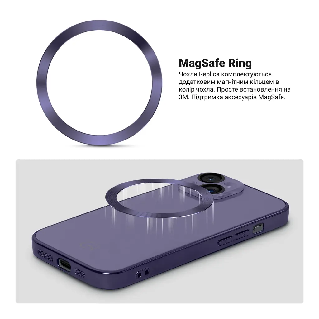 Чохол ArmorStandart Replica MagSafe для Apple iPhone 14 Dark Purple - фото 4