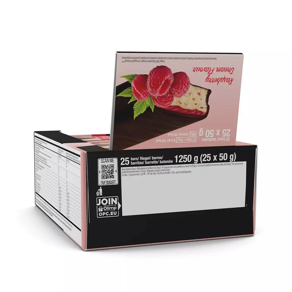 Батончик Olimp Mr Zerro Protein Bar Малина 1.25 кг (25 шт. по 50 г) - фото 4