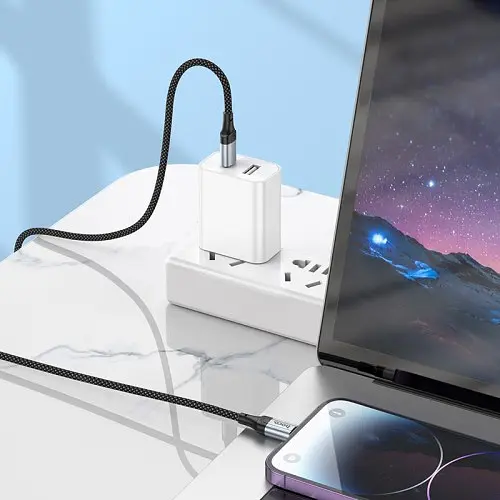 PD Кабель HOCO X102 Fresh PD Charging Data Cable iP 27W/1m. чорний - фото 5