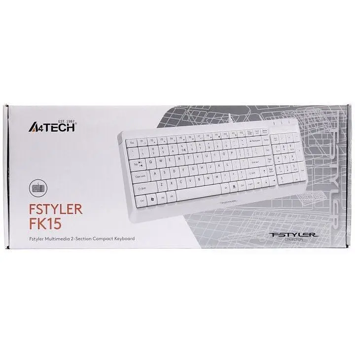 Клавіатура дротова A4Tech Fstyler FK15 White USB - фото 10