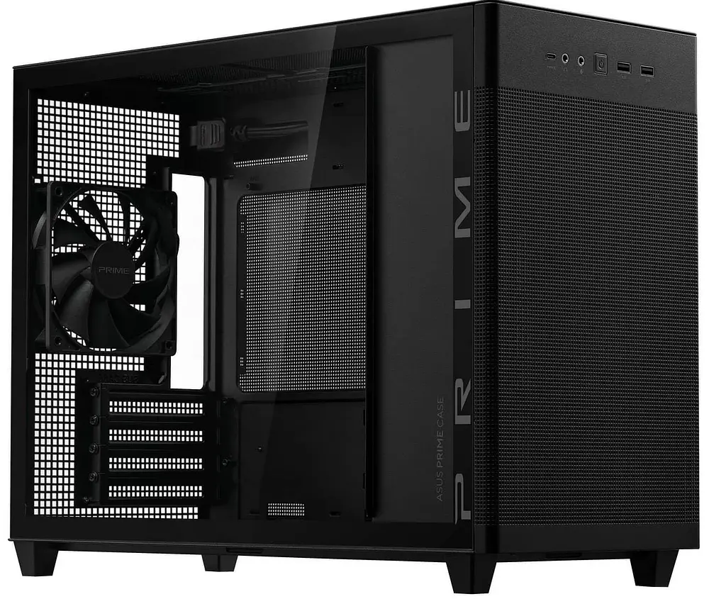 Корпус ASUS Prime AP201 Tempered Glass Black (90DC00G0-B39010) - фото 4