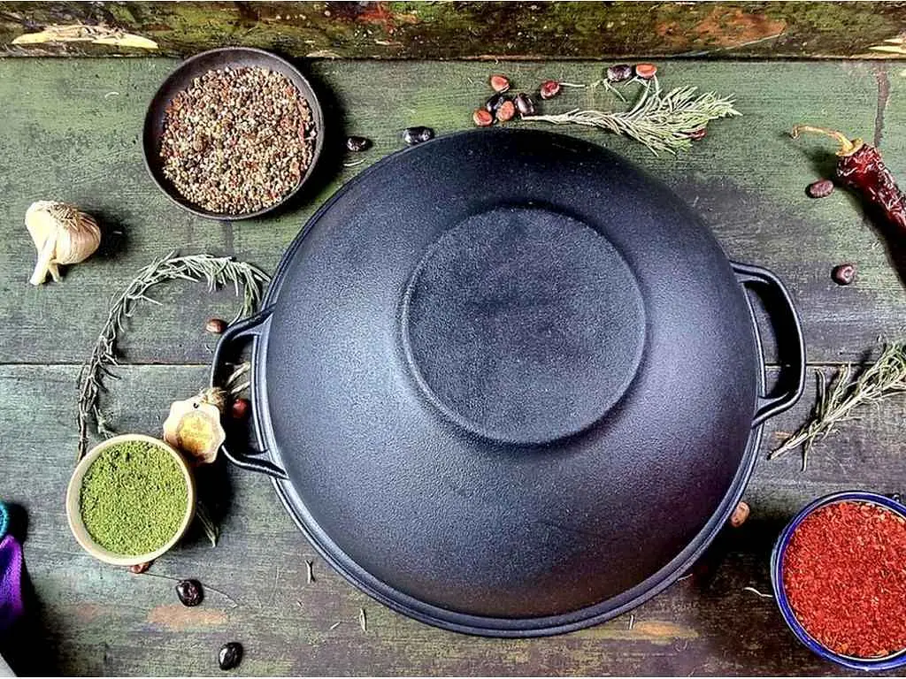 Казан узбецький 12л з кришкою-сковородою гриль V12СРGr ТМMaysternya - фото 2