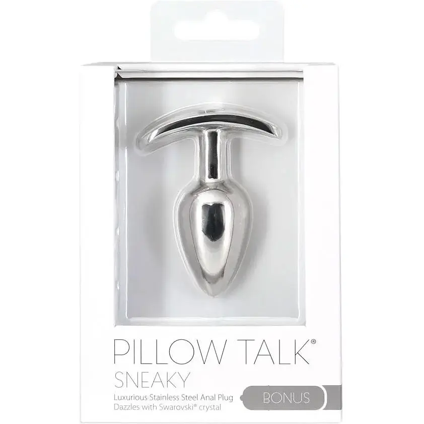 Анальна пробка Pillow Talk Sneaky Luxurious Stainless Steel Anal Plug - фото 4