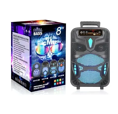 Бездротова Bluetooth колонка NDR-P55 з мікрофоном 8 дюймів - фото 3