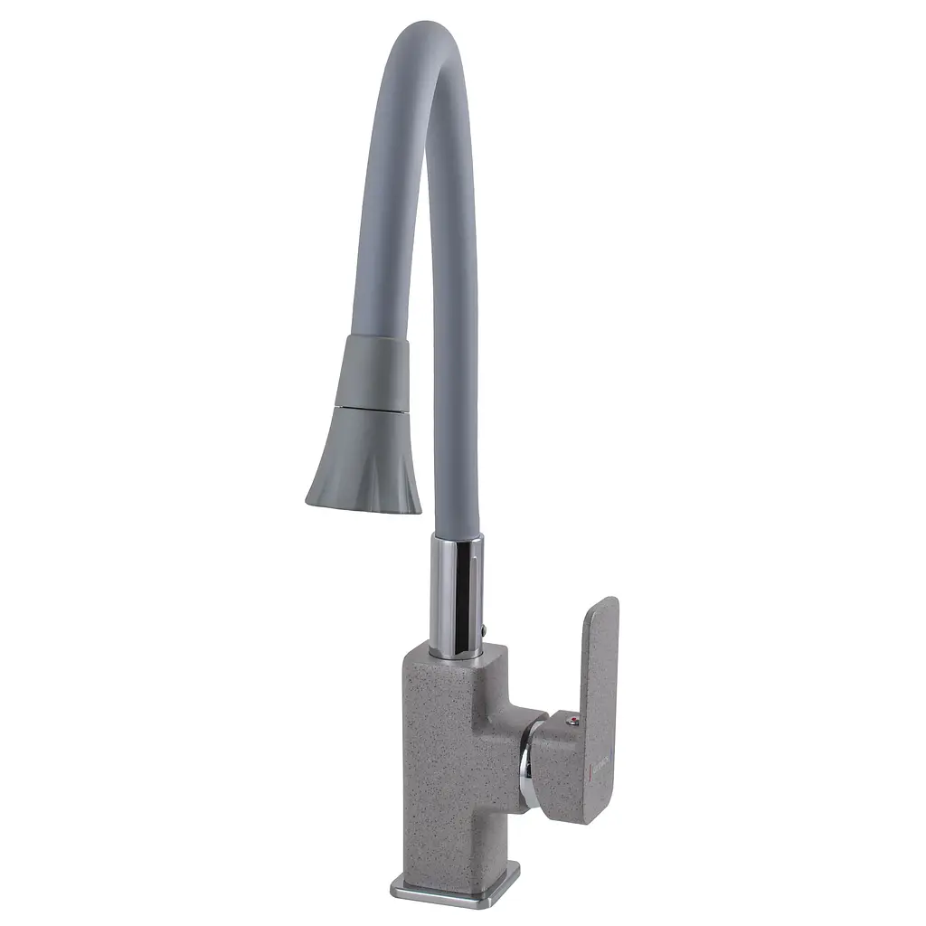 Змішувач для кухні Globus Lux Milano GLM-0203LA-2-G03-ARENA Сірий - фото 5