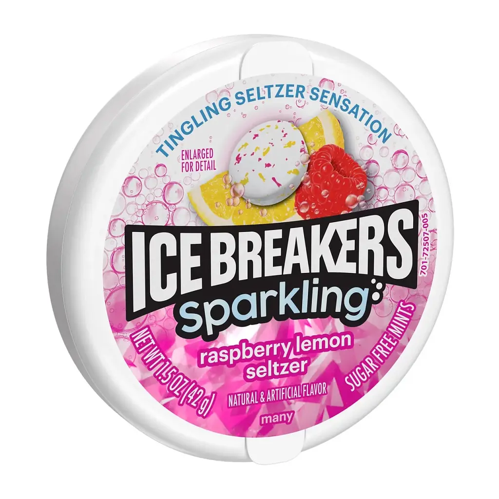 Льодяники драже Ice Breakers Sparkling Raspberry Lemon Seltzer - фото 2