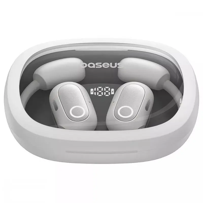 Бездротові навушники TWS Eli Fit OS Open-Ear (A00073200) Moon White Baseus teh0030054 - фото 3