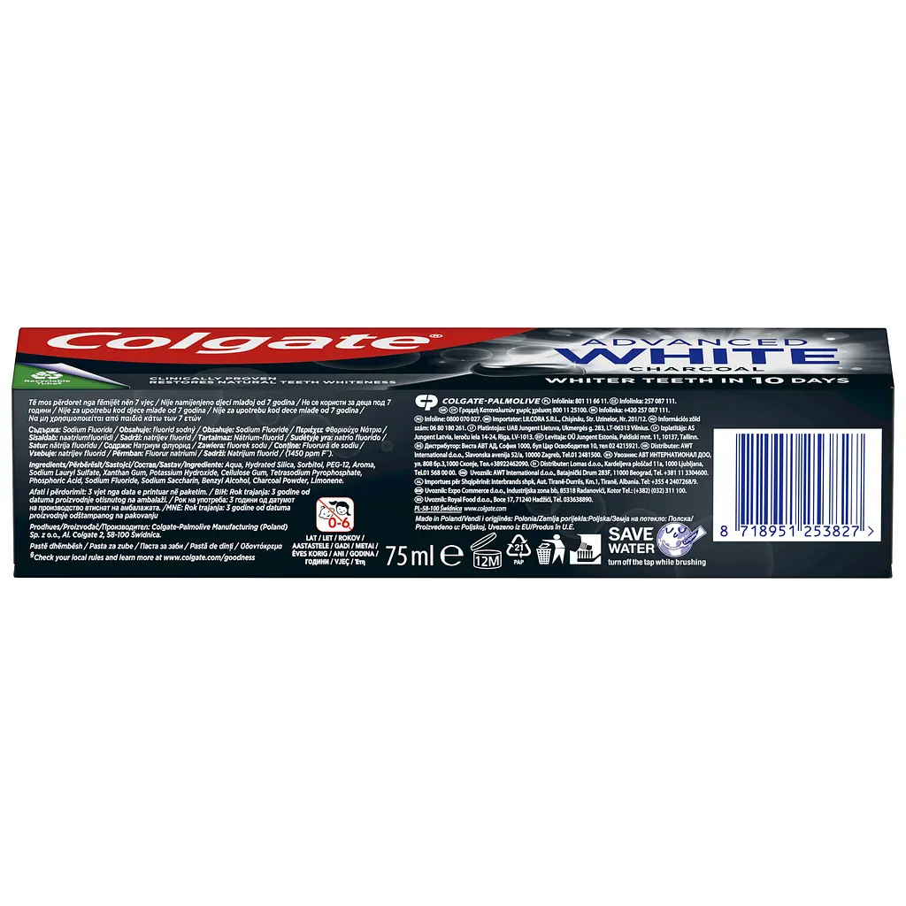 Зубна паста Colgate Advanced White Charcoal 75мл - фото 3