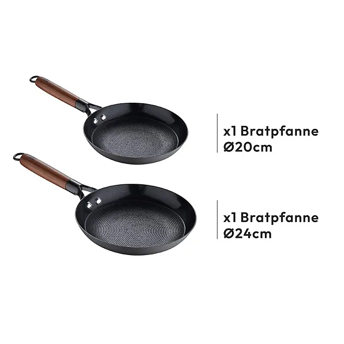 Набор чугунных сковородок MasterPro Odin BGKIT-0083 20/24 см (00000054453) - фото 3