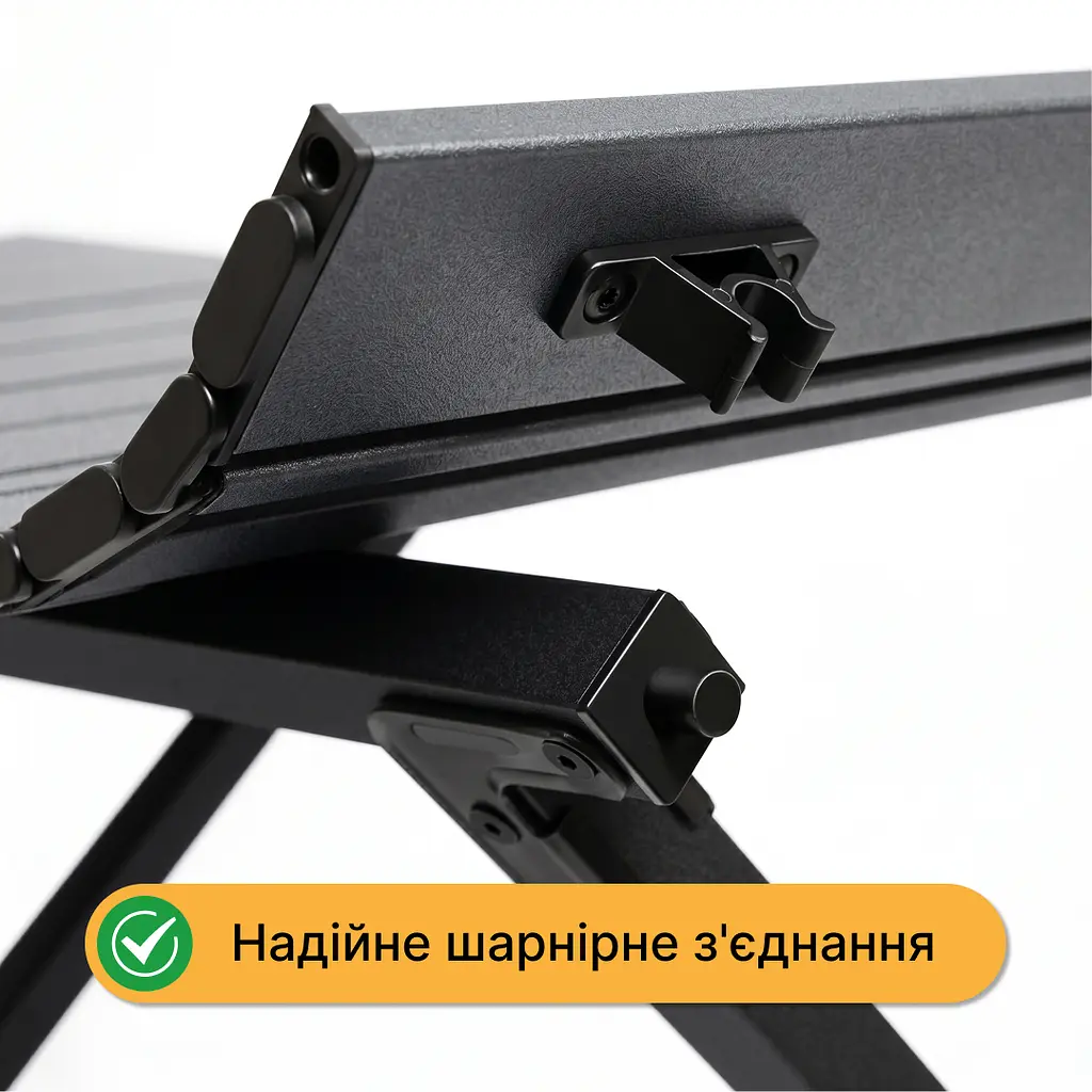 Розкладний туристичний стіл LEOBRO Camp Black M (LB-1066) - фото 5