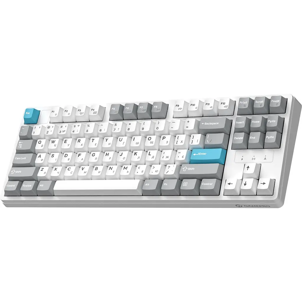 Клавіатура GamePro Asgard Ragnar Keychron Super Red Switch Wireless/Bluetooth/USB White бездротова (MK285WH) - фото 2