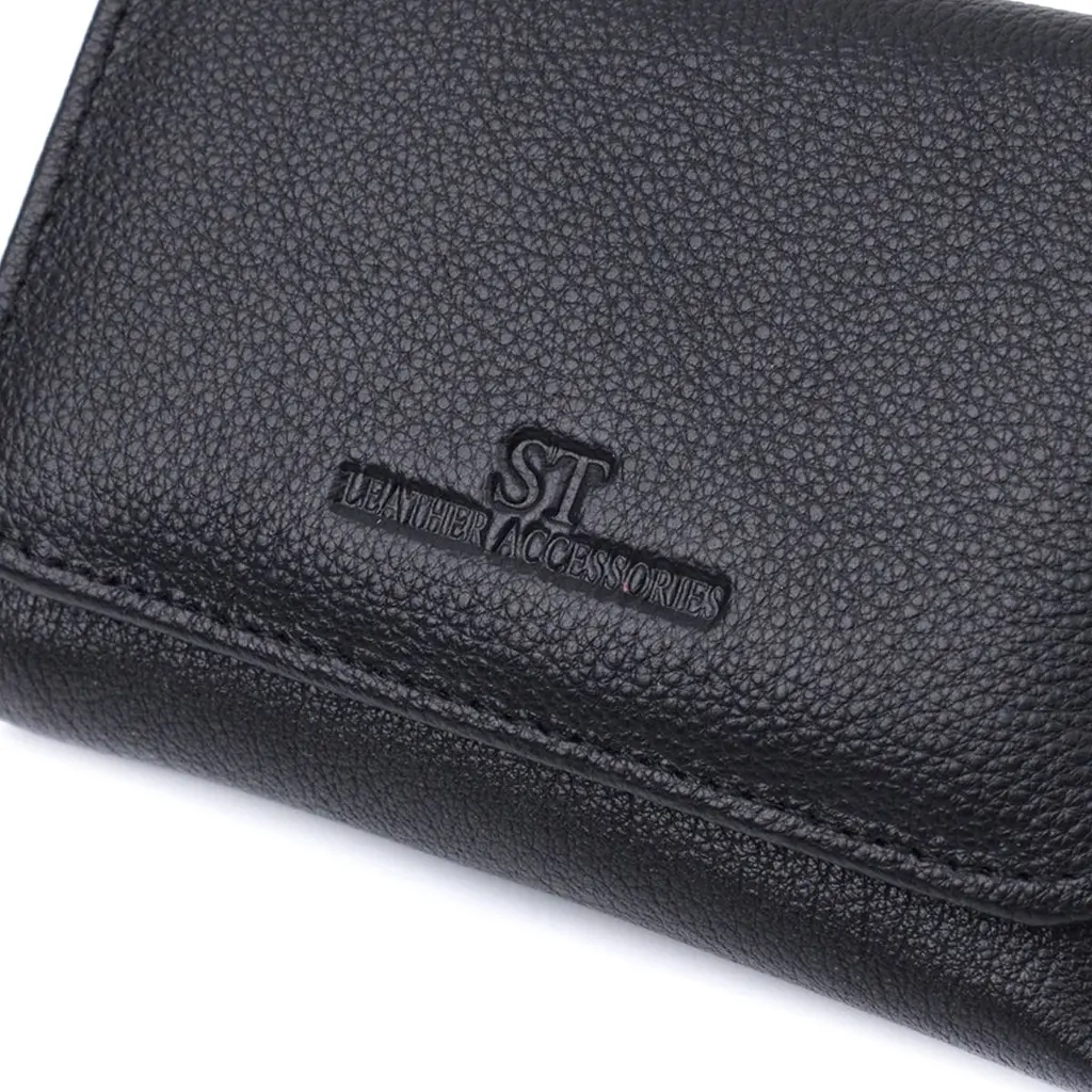Красиве жіноче портмоне з монетницею з натуральної шкіри ST Leather 22728 чорне - фото 9