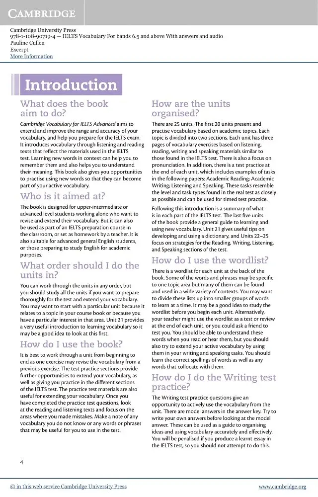 Cambridge Vocabulary IELTS For Bands 6.5 and above With Answers and Downloadable Audio - фото 2