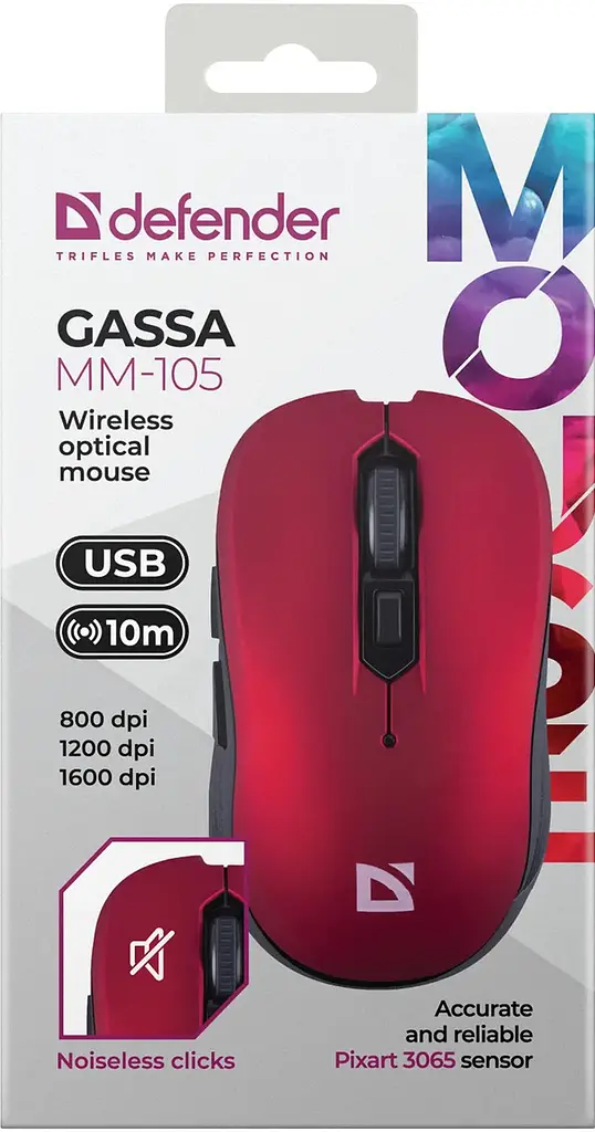 Миша Defender Gassa MM-105червоний(52103) (7191278) - фото 6