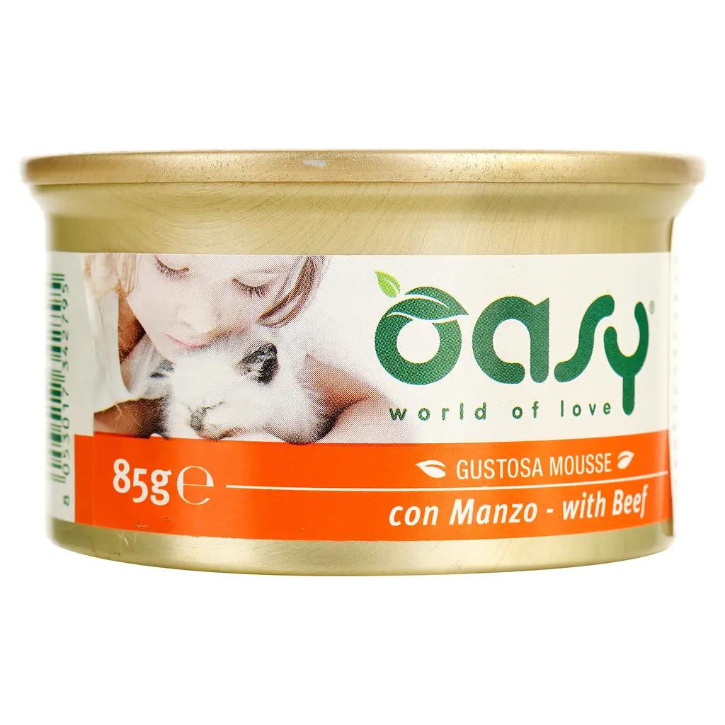 Вологий корм для дорослих котів Oasy Яловичина мус 85 г - фото 2