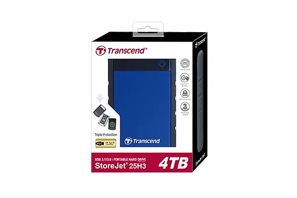 Портативный жесткий диск Transcend 4 ТБ USB 3.1 StoreJet 25H3 Blue - фото 5