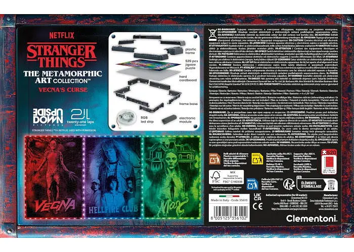 Пазл Clementoni The Metamorphic Art Collection: Прокляття Векни, Дивні Дива 4, Netflix (Stranger Things Metamorphic Art Collection - Vecna's Curse Puzzle - 520 pcs.), 520 ел. (35610) - фото 9