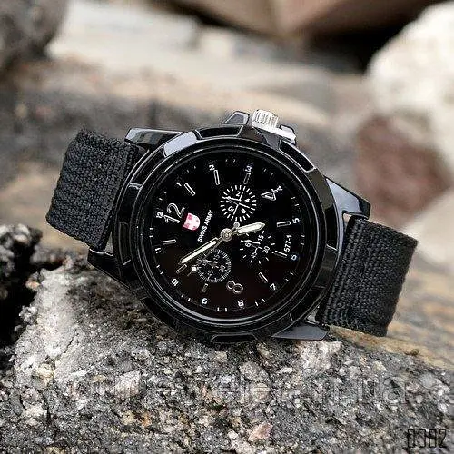 Наручний годинник чоловічий Swiss Army Чорний (IBW750B) - фото 2