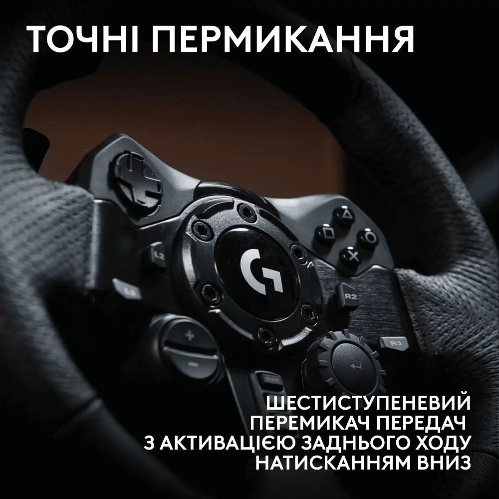 Кермо Logitech G923 for PS4 and PC Black (941-000149) - фото 4