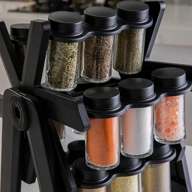 Карусель для спецій 360° Spice Rack на 18 баночок · Кухонний органайзер – спецівниця на підставці, що обертається. - фото 2