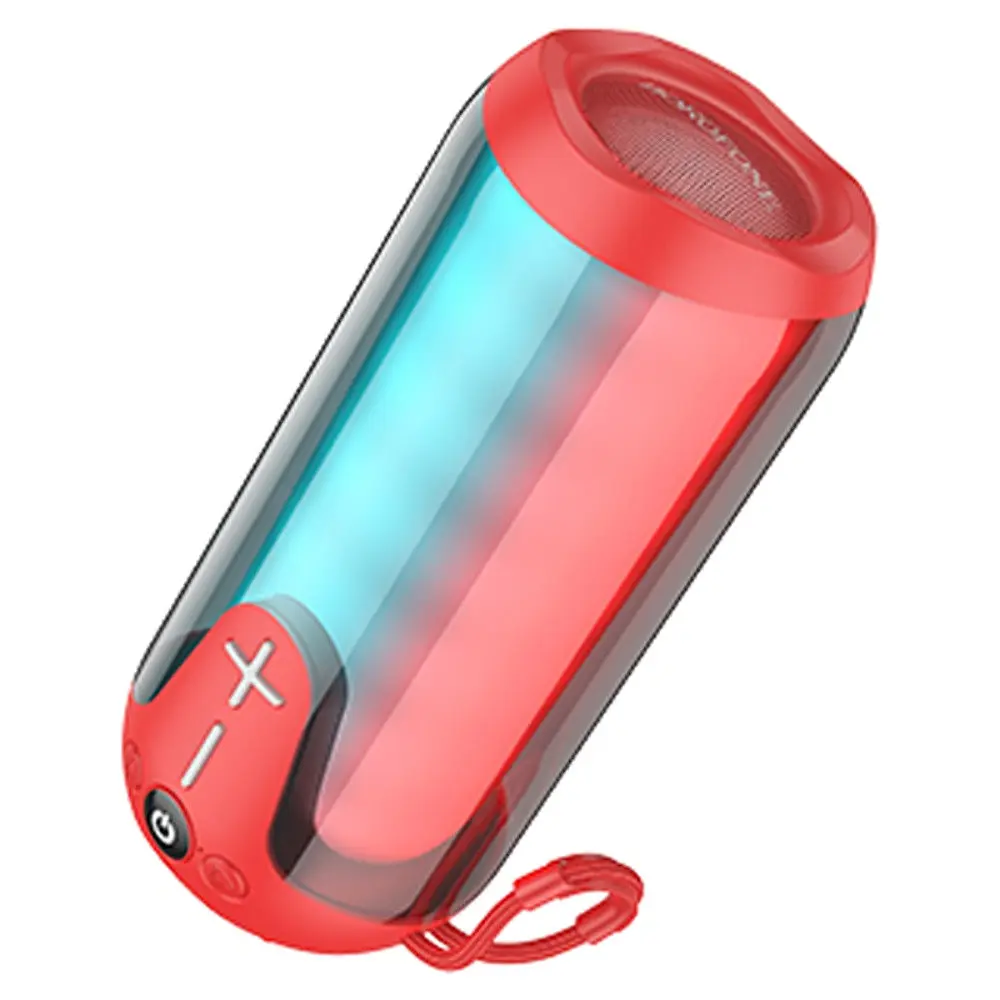 Портативна bluetooth колонка Borofone BR33 TWS з LED підсвічуванням червоний - фото 2