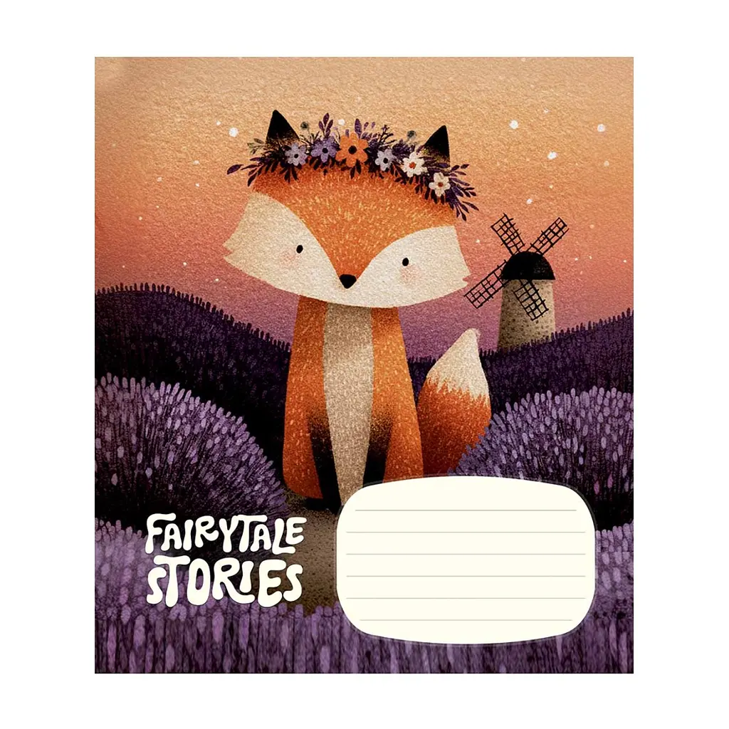 Зошит Школярик Fairytale Stories 12 аркушів коса лінія (012-3755C), в асортименті - фото 2