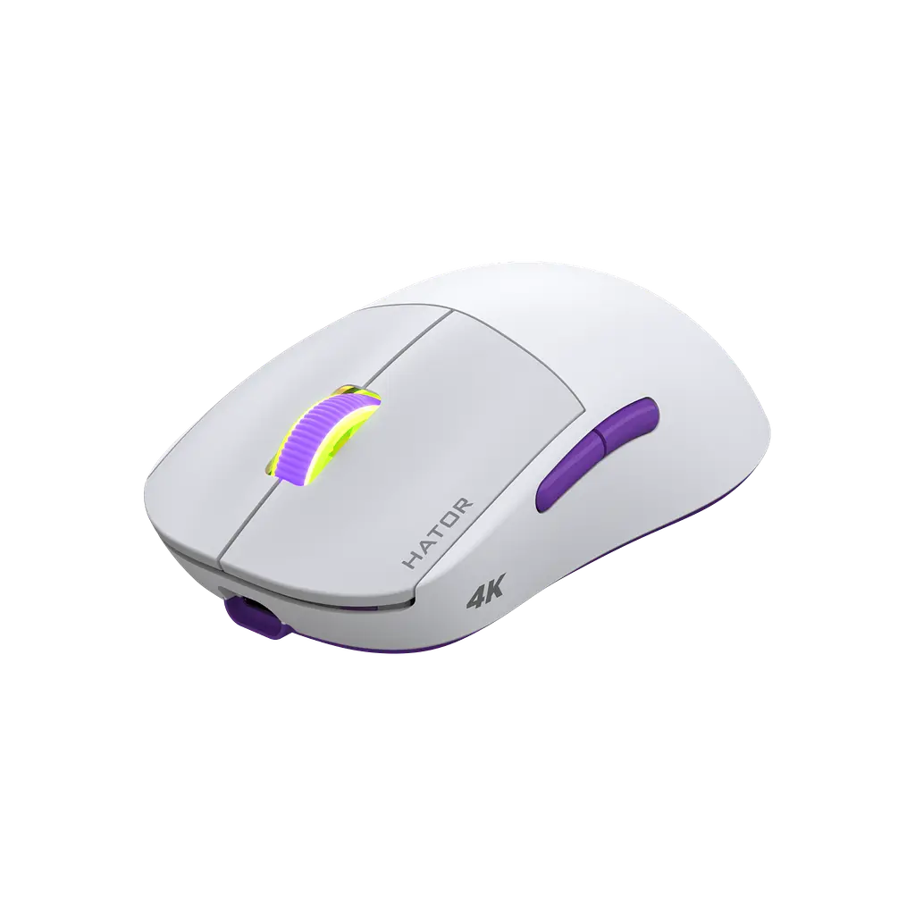 Миша бездротова Hator Quasar 2 Ultra 4K White/Lilac (HTM571WL)