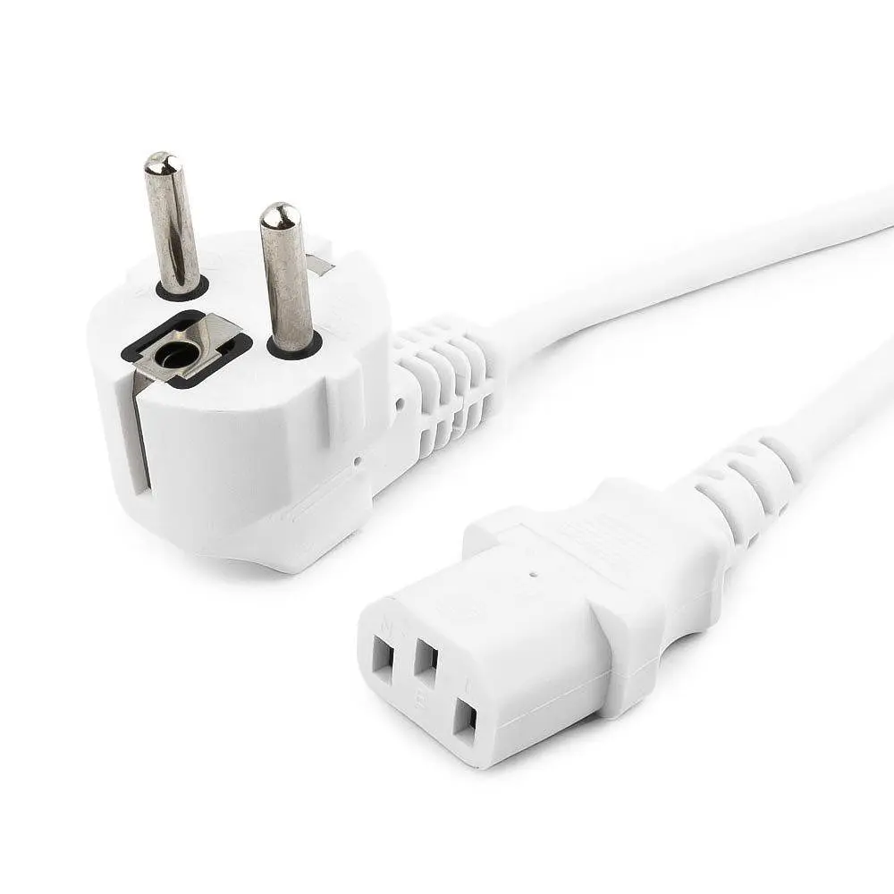 Кабель питания Cablexpert 3 x 0.75 мм CEE 7/7 IEC C13 евровилка 1.8 м белый (PC-186W-VDE) - фото 2